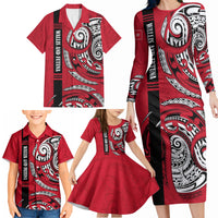 Wallis And Futuna Family Matching Long Sleeve Bodycon Dress and Hawaiian Shirt Tribal Polynesian Tattoo Flag Motif TS04 - Polynesian Pride