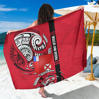 Wallis And Futuna Sarong Tribal Polynesian Tattoo Flag Motif TS04 One Size 44 x 66 inches Red Black - Polynesian Pride