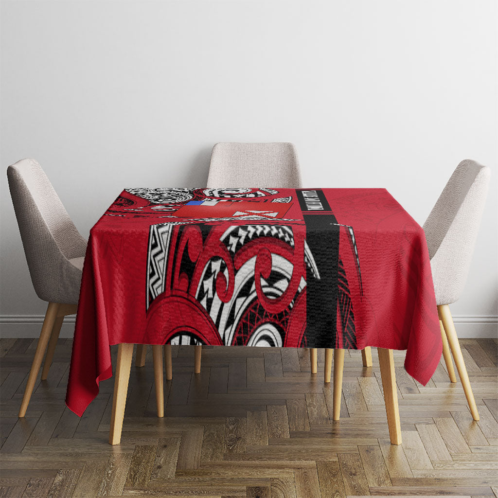 Wallis And Futuna Tablecloth Tribal Polynesian Tattoo Flag Motif TS04 - Polynesian Pride