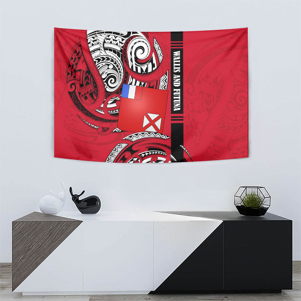 Wallis And Futuna Tapestry Tribal Polynesian Tattoo Flag Motif TS04 - Polynesian Pride