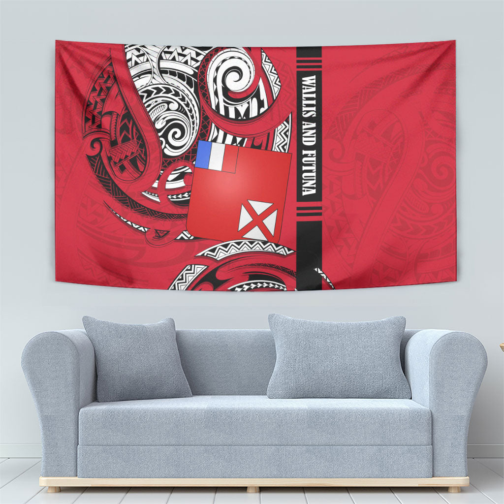 Wallis And Futuna Tapestry Tribal Polynesian Tattoo Flag Motif TS04 - Polynesian Pride