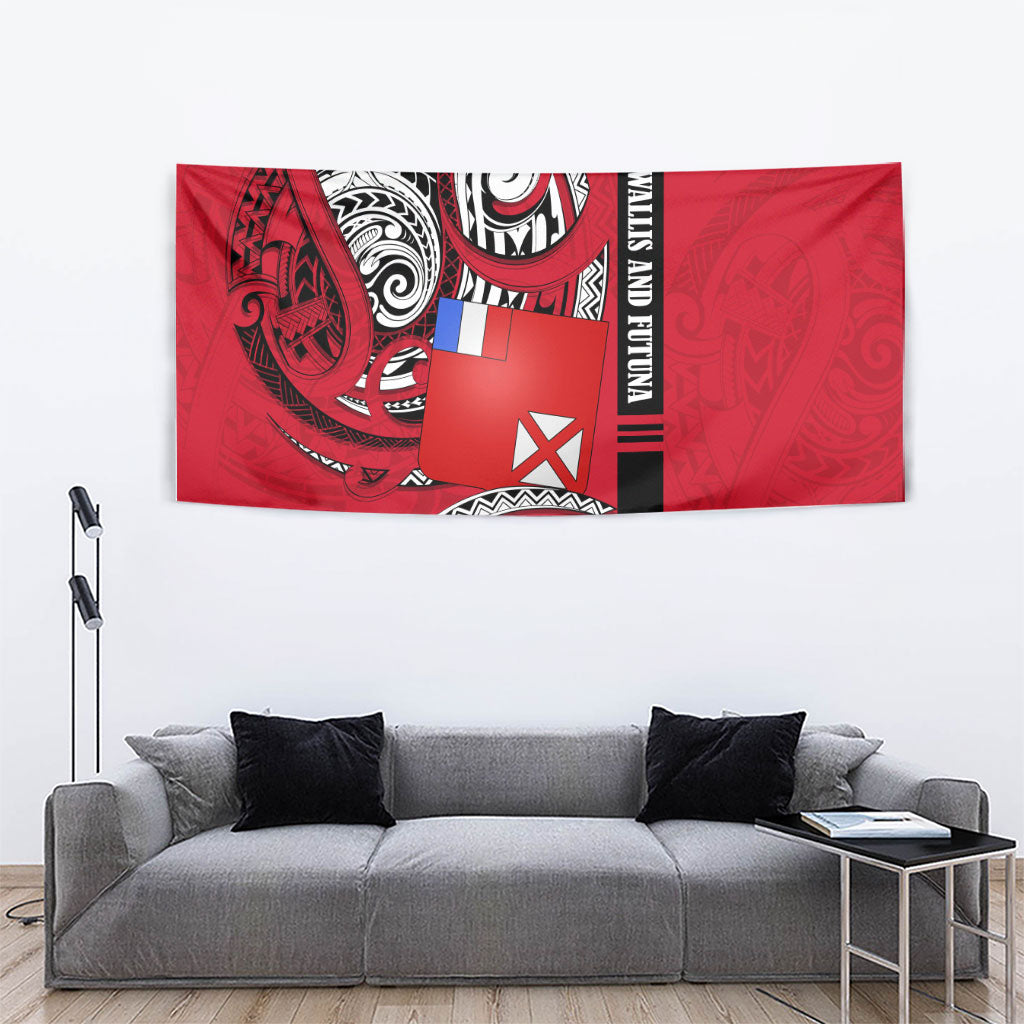 Wallis And Futuna Tapestry Tribal Polynesian Tattoo Flag Motif TS04 - Polynesian Pride