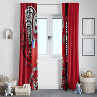 Wallis And Futuna Window Curtain Tribal Polynesian Tattoo Flag Motif TS04 - Polynesian Pride