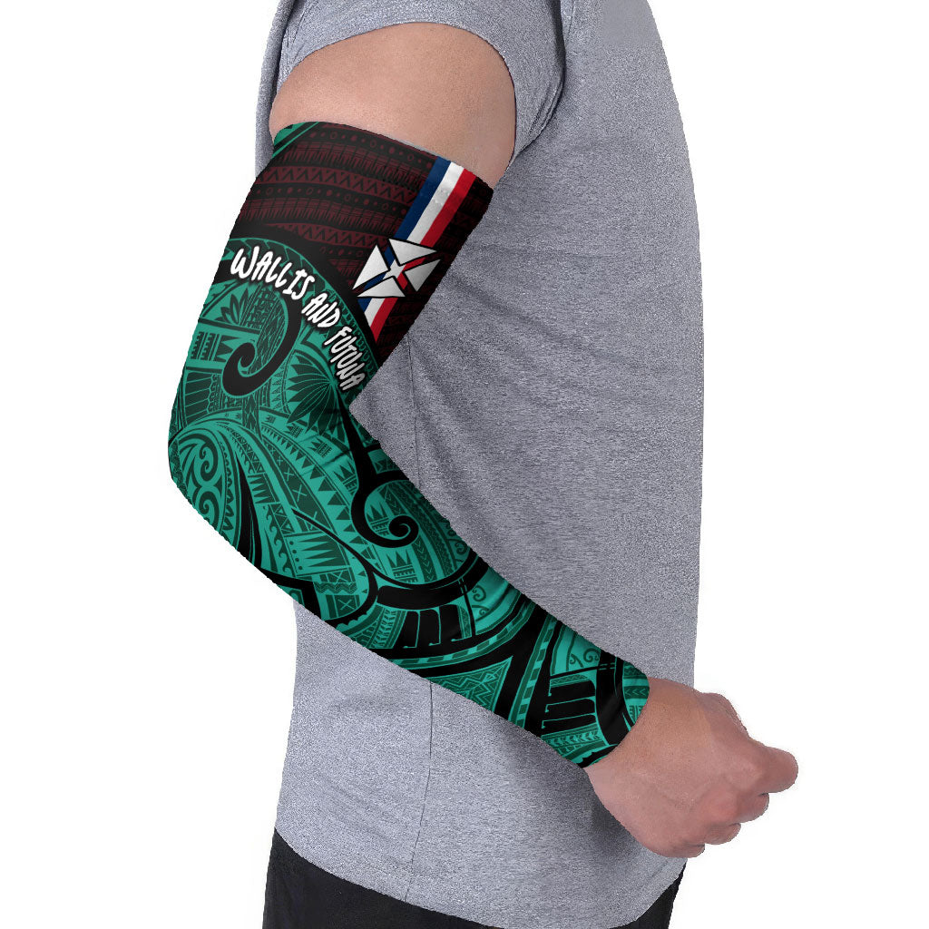Wallis And Futuna Arm Sleeves Tribal Polynesian Tattoo Heritage Cross Flag TS04 - Polynesian Pride