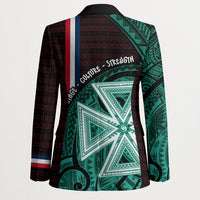 Wallis And Futuna Blazer Tribal Polynesian Tattoo Heritage Cross Flag TS04 - Polynesian Pride
