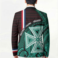 Wallis And Futuna Blazer Tribal Polynesian Tattoo Heritage Cross Flag TS04 - Polynesian Pride