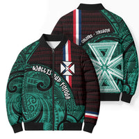 Wallis And Futuna Bomber Puffer Jacket Tribal Polynesian Tattoo Heritage Cross Flag TS04 - Polynesian Pride
