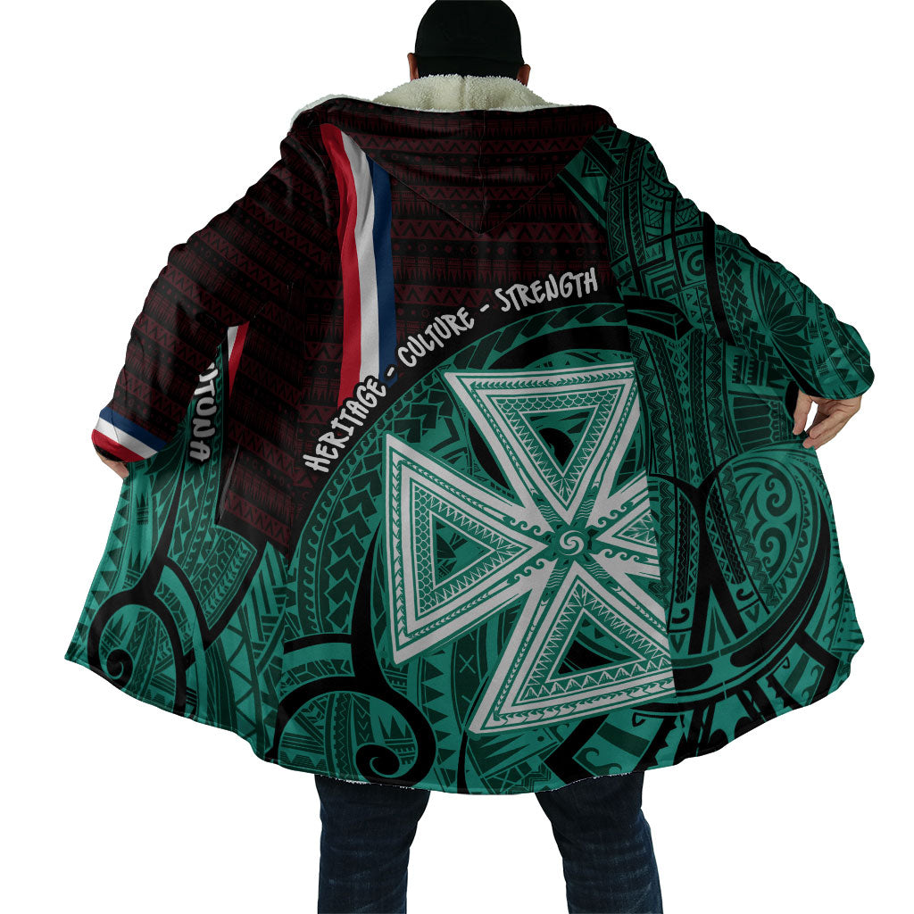 Wallis And Futuna Cloak Tribal Polynesian Tattoo Heritage Cross Flag TS04 - Polynesian Pride
