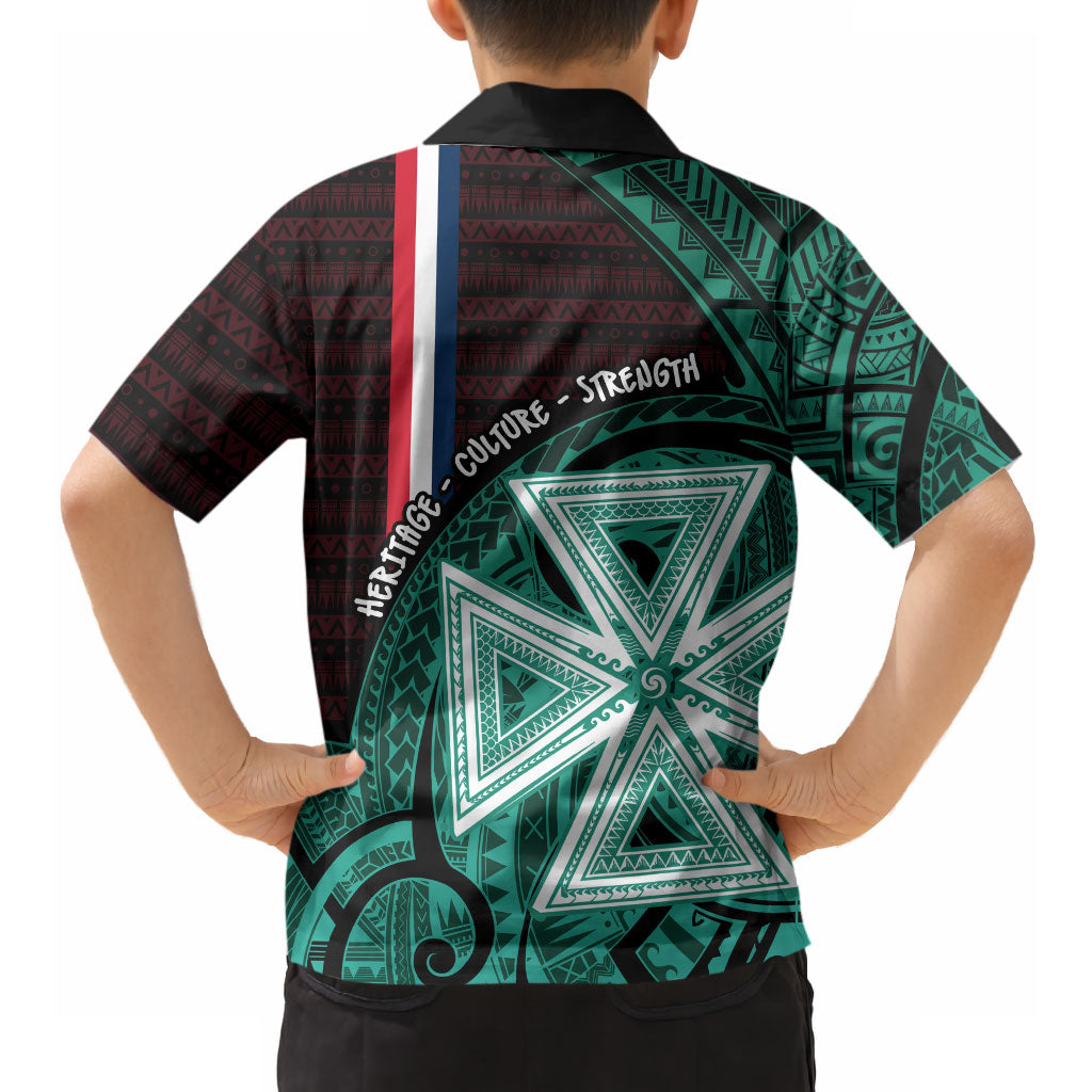 Wallis And Futuna Hawaiian Shirt Tribal Polynesian Tattoo Heritage Cross Flag TS04 - Polynesian Pride