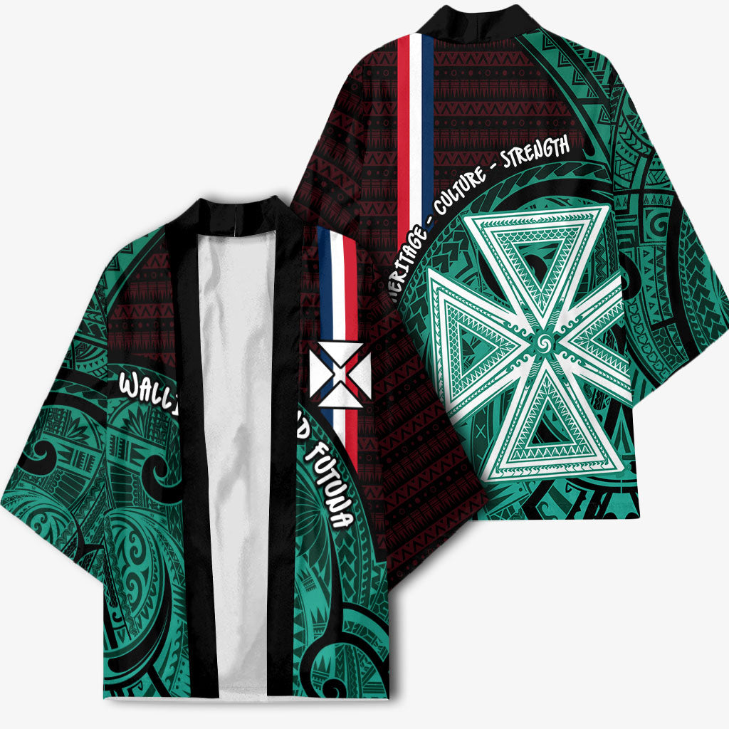Wallis And Futuna Kimono Tribal Polynesian Tattoo Heritage Cross Flag TS04 - Polynesian Pride