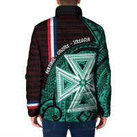 Wallis And Futuna Padded Jacket Tribal Polynesian Tattoo Heritage Cross Flag TS04 - Polynesian Pride