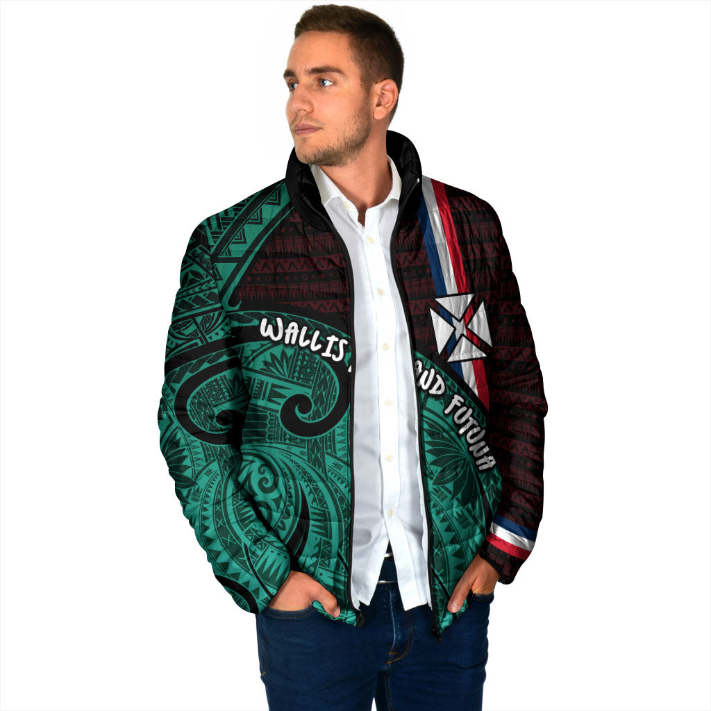 Wallis And Futuna Padded Jacket Tribal Polynesian Tattoo Heritage Cross Flag TS04 - Polynesian Pride