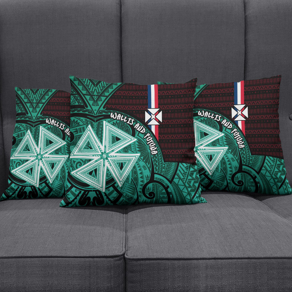 Wallis And Futuna Pillow Cover Tribal Polynesian Tattoo Heritage Cross Flag TS04 - Polynesian Pride