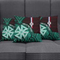 Wallis And Futuna Pillow Cover Tribal Polynesian Tattoo Heritage Cross Flag TS04 - Polynesian Pride