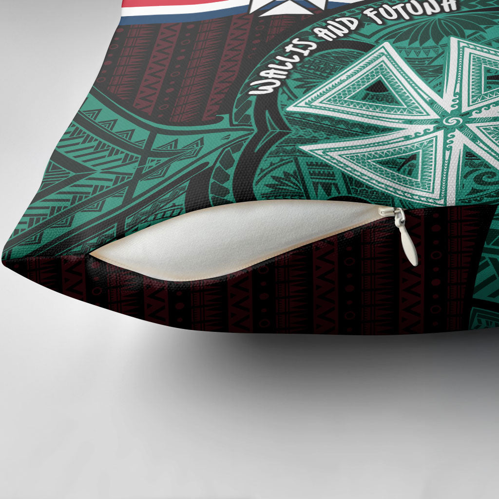 Wallis And Futuna Pillow Cover Tribal Polynesian Tattoo Heritage Cross Flag TS04 - Polynesian Pride