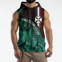 Wallis And Futuna Sleeveless Zip Hoodie Tribal Polynesian Tattoo Heritage Cross Flag TS04 - Polynesian Pride