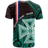 Wallis And Futuna T Shirt Tribal Polynesian Tattoo Heritage Cross Flag TS04 - Polynesian Pride