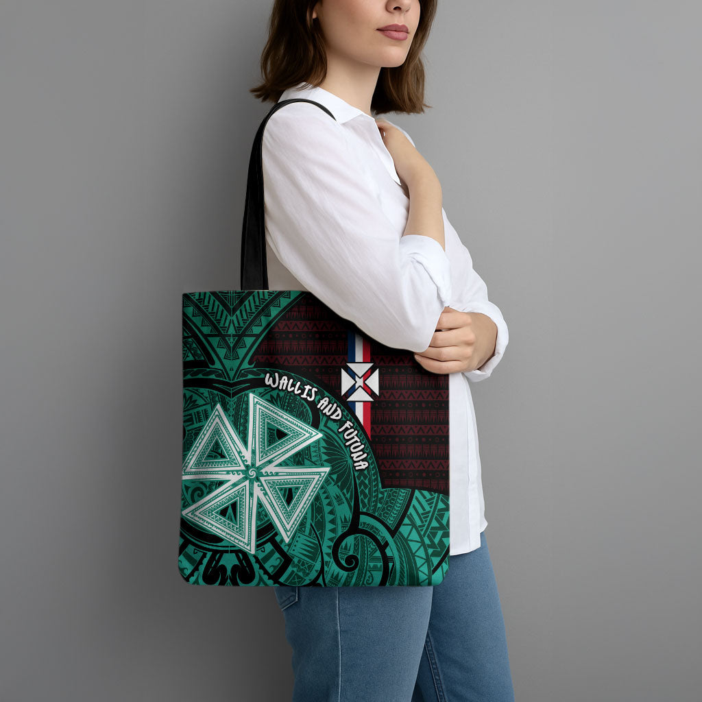 Wallis And Futuna Tote Bag Tribal Polynesian Tattoo Heritage Cross Flag TS04 - Polynesian Pride