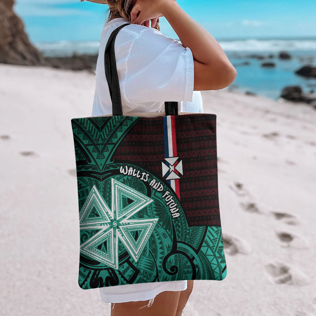 Wallis And Futuna Tote Bag Tribal Polynesian Tattoo Heritage Cross Flag TS04 - Polynesian Pride