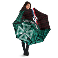 Wallis And Futuna Umbrella Tribal Polynesian Tattoo Heritage Cross Flag TS04 - Polynesian Pride