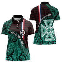Wallis And Futuna Women Polo Shirt Tribal Polynesian Tattoo Heritage Cross Flag TS04 - Polynesian Pride