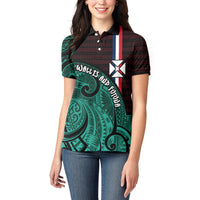 Wallis And Futuna Women Polo Shirt Tribal Polynesian Tattoo Heritage Cross Flag TS04 - Polynesian Pride