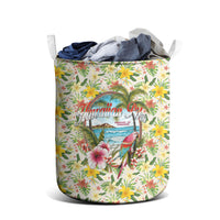 Hawaiian Piko Threads Of Paradise Aloha Laundry Basket Tropical Hibiscus Plumeria TS04 - Polynesian Pride