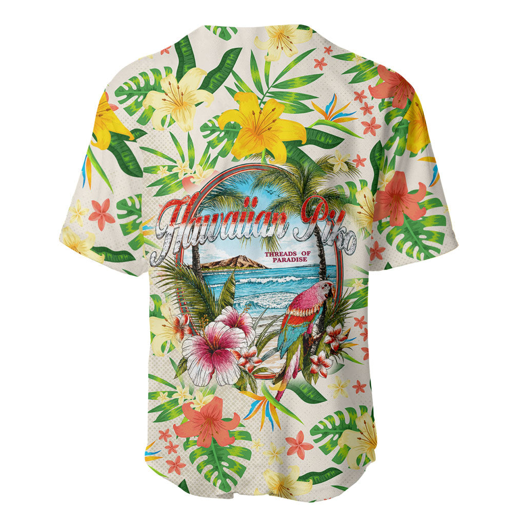 Hawaiian Piko Threads Of Paradise Aloha Baseball Jersey Tropical Hibiscus Plumeria TS04 - Polynesian Pride