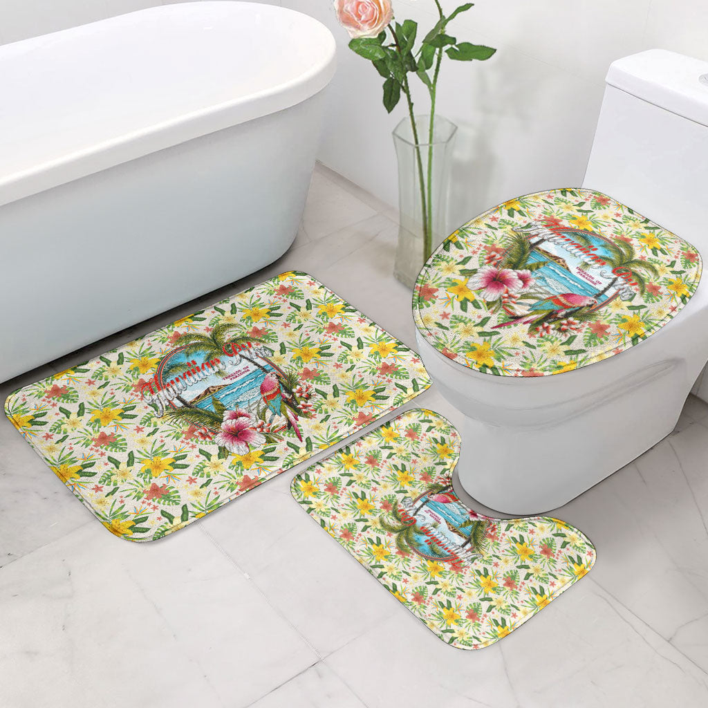 Hawaiian Piko Threads Of Paradise Aloha Bathroom Set Tropical Hibiscus Plumeria TS04 - Polynesian Pride