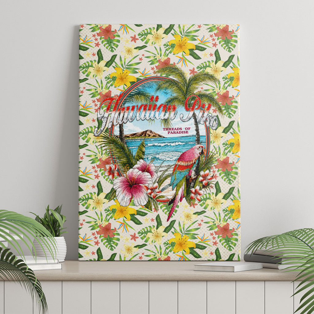 Hawaiian Piko Threads Of Paradise Aloha Canvas Wall Art Tropical Hibiscus Plumeria TS04 - Polynesian Pride