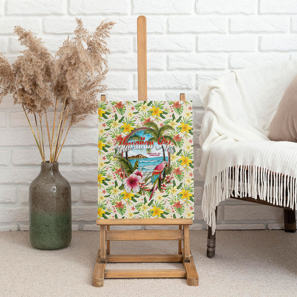 Hawaiian Piko Threads Of Paradise Aloha Canvas Wall Art Tropical Hibiscus Plumeria TS04 - Polynesian Pride