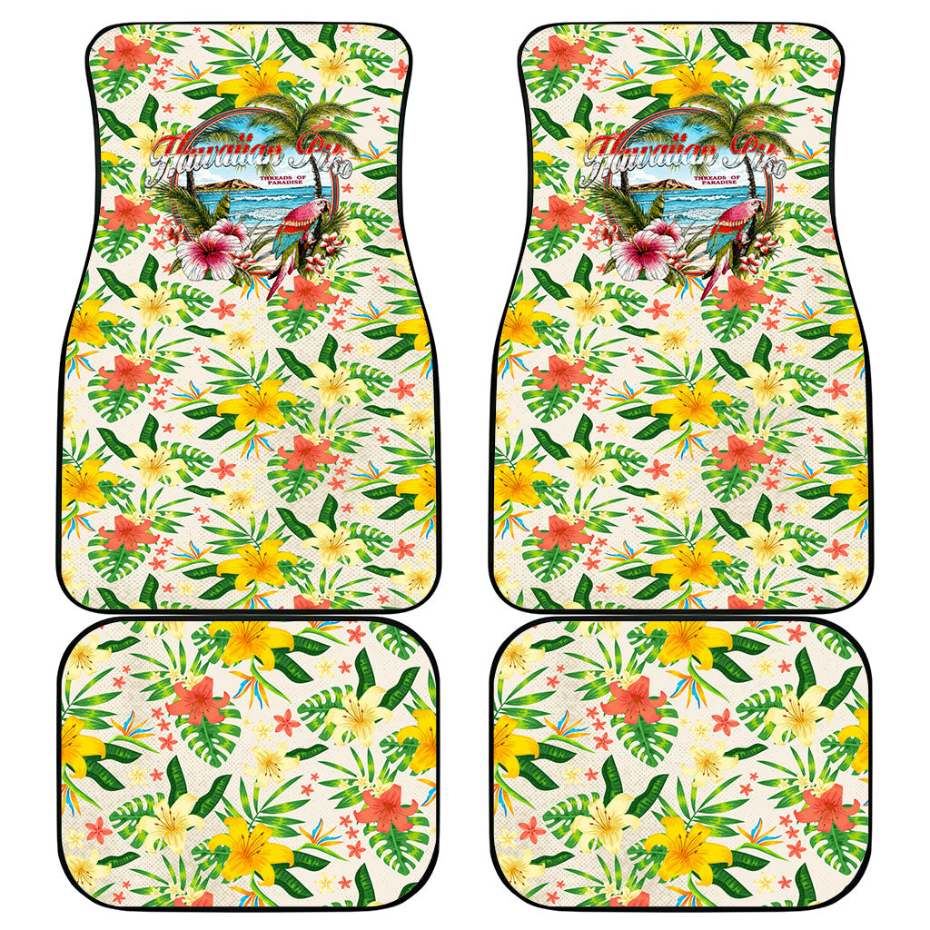 Hawaiian Piko Threads Of Paradise Aloha Car Mats Tropical Hibiscus Plumeria TS04 - Polynesian Pride