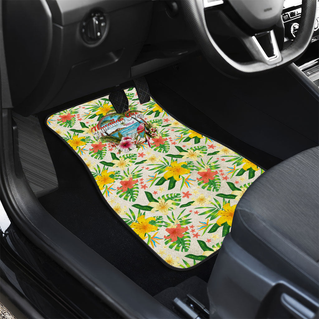 Hawaiian Piko Threads Of Paradise Aloha Car Mats Tropical Hibiscus Plumeria TS04 - Polynesian Pride