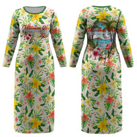 Hawaiian Piko Threads Of Paradise Aloha Couples Matching Long Sleeve Bodycon Dress and Hawaiian Shirt Tropical Hibiscus Plumeria TS04 - Polynesian Pride