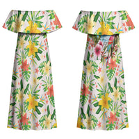 Hawaiian Piko Threads Of Paradise Aloha Couples Matching Off Shoulder Maxi Dress and Hawaiian Shirt Tropical Hibiscus Plumeria TS04 - Polynesian Pride