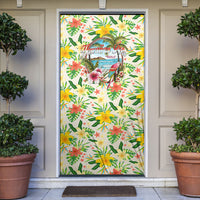 Hawaiian Piko Threads Of Paradise Aloha Door Cover Tropical Hibiscus Plumeria