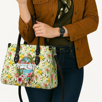 Hawaiian Piko Threads Of Paradise Aloha Leather Bag Tropical Hibiscus Plumeria TS04 - Polynesian Pride