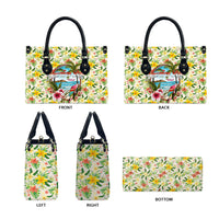 Hawaiian Piko Threads Of Paradise Aloha Leather Bag Tropical Hibiscus Plumeria TS04 - Polynesian Pride