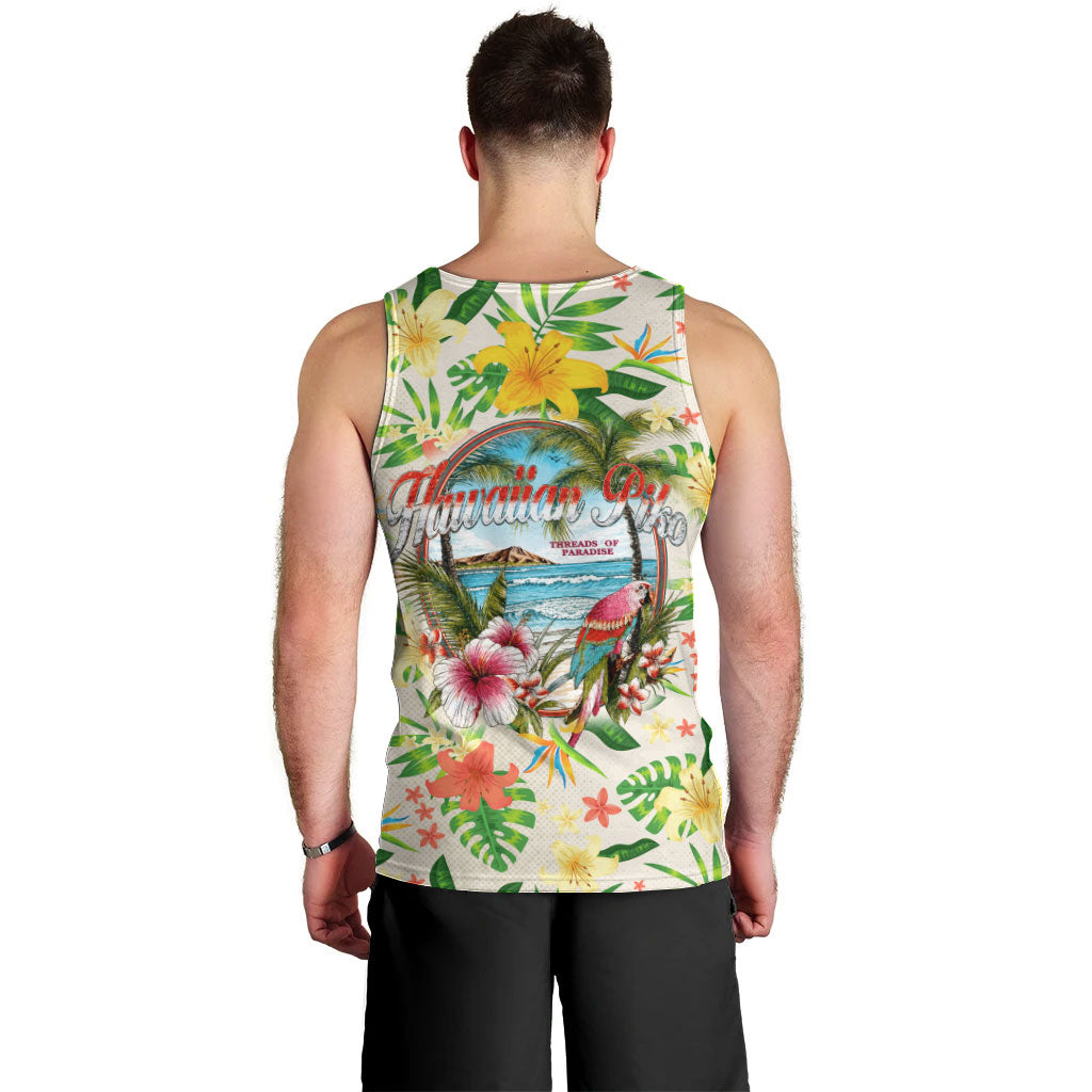 Hawaiian Piko Threads Of Paradise Aloha Men Tank Top Tropical Hibiscus Plumeria TS04 - Polynesian Pride