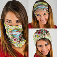 Hawaiian Piko Threads Of Paradise Aloha Neck Gaiter Tropical Hibiscus Plumeria TS04 - Polynesian Pride