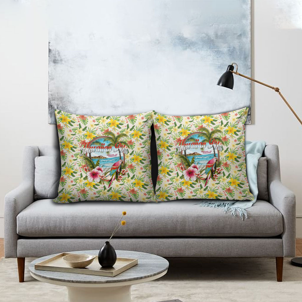 Hawaiian Piko Threads Of Paradise Aloha Pillow Cover Tropical Hibiscus Plumeria TS04 - Polynesian Pride