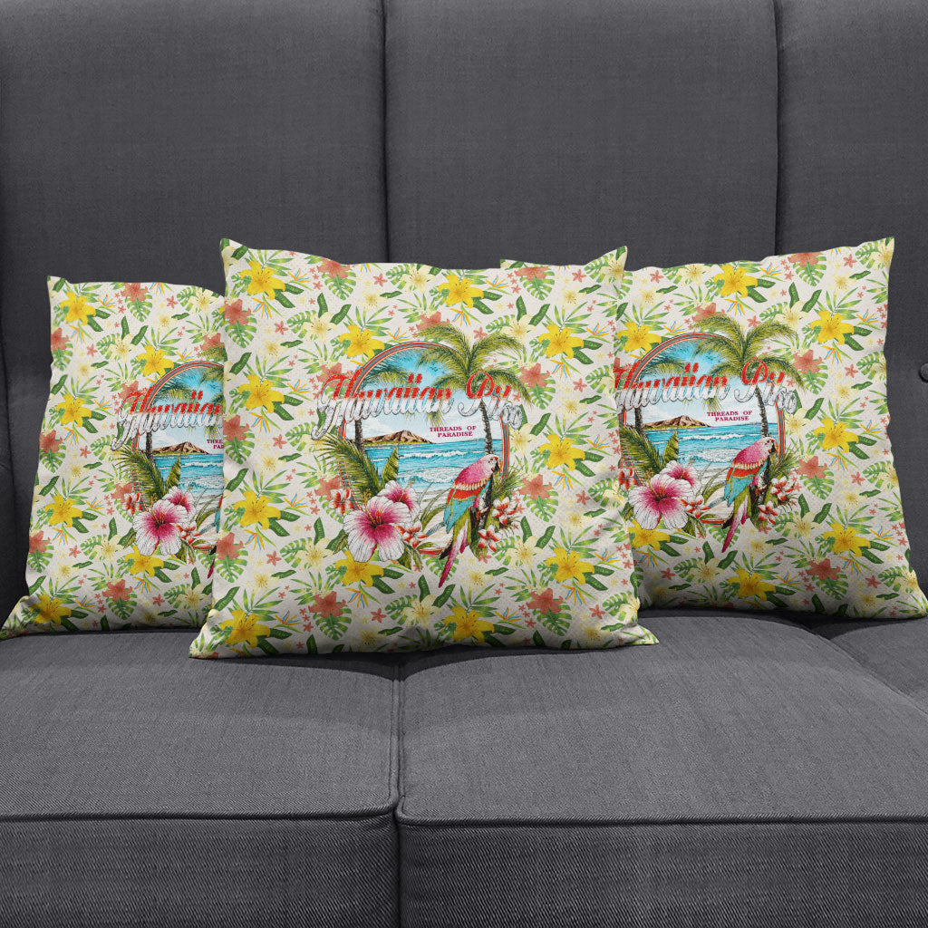 Hawaiian Piko Threads Of Paradise Aloha Pillow Cover Tropical Hibiscus Plumeria TS04 - Polynesian Pride