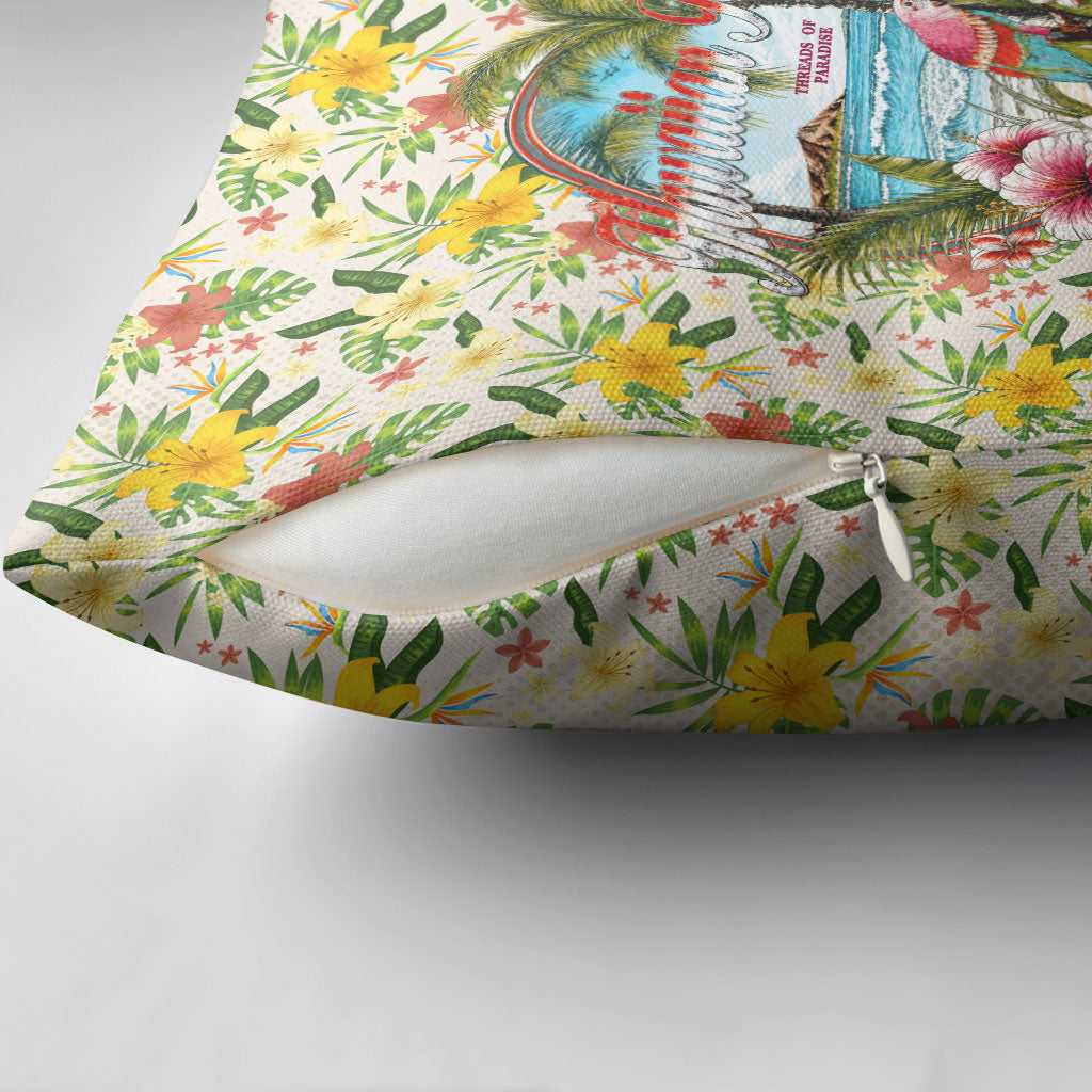 Hawaiian Piko Threads Of Paradise Aloha Pillow Cover Tropical Hibiscus Plumeria TS04 - Polynesian Pride