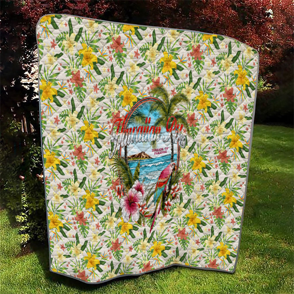 Hawaiian Piko Threads Of Paradise Aloha Quilt Tropical Hibiscus Plumeria TS04 - Polynesian Pride