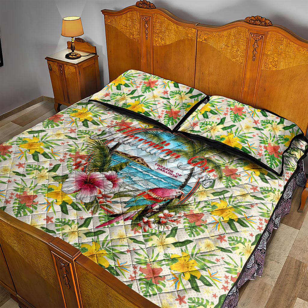 Hawaiian Piko Threads Of Paradise Aloha Quilt Bed Set Tropical Hibiscus Plumeria TS04 - Polynesian Pride