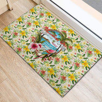 Hawaiian Piko Threads Of Paradise Aloha Rubber Doormat Tropical Hibiscus Plumeria TS04 - Polynesian Pride