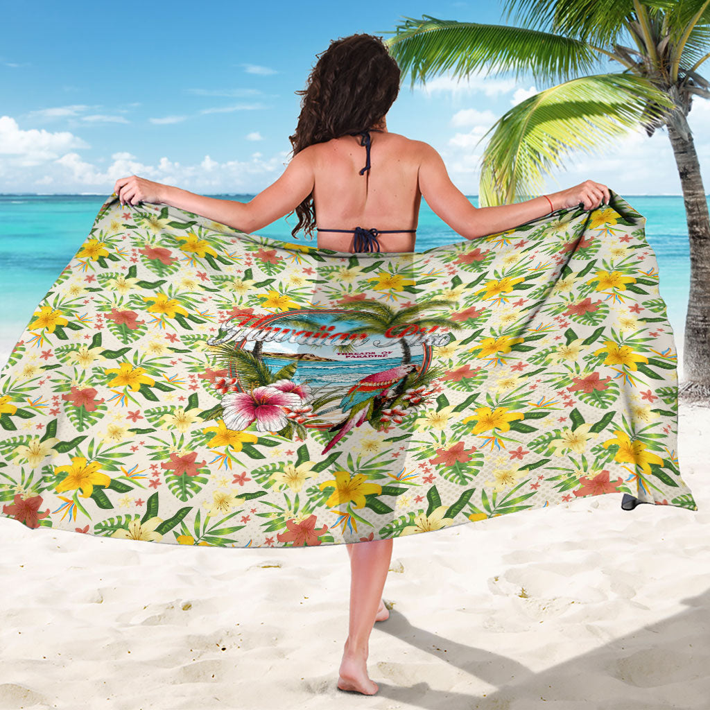 Hawaiian Piko Threads Of Paradise Aloha Sarong Tropical Hibiscus Plumeria TS04 - Polynesian Pride