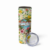 Hawaiian Piko Threads Of Paradise Aloha Skinny Tumbler Tropical Hibiscus Plumeria TS04 - Polynesian Pride