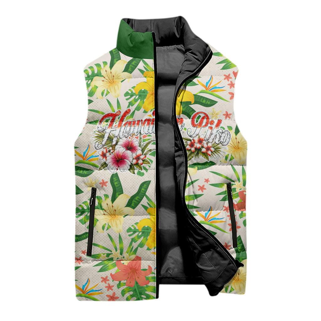 Hawaiian Piko Threads Of Paradise Aloha Sleeveless Puffer Jacket Tropical Hibiscus Plumeria TS04 - Polynesian Pride