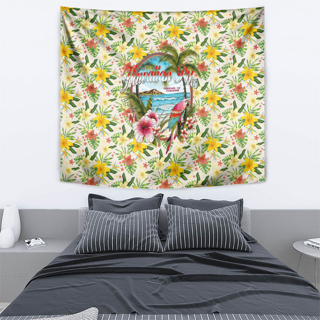 Hawaiian Piko Threads Of Paradise Aloha Tapestry Tropical Hibiscus Plumeria TS04 - Polynesian Pride